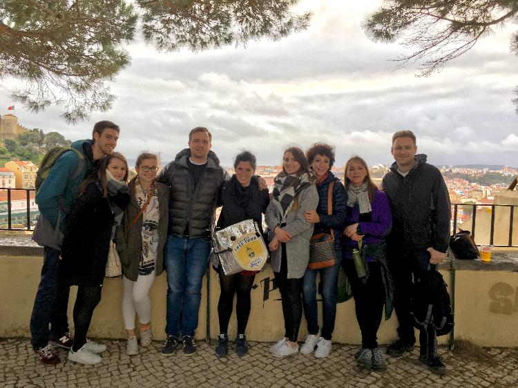 Lisbon free walking tour at a view point