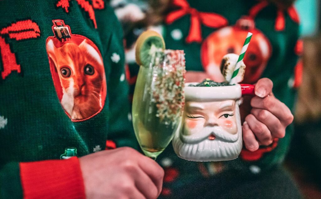 tacky-sweaters-and-cocktails at the thirsty elf