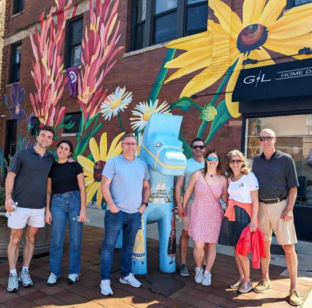 A group of people posing from Chicago Foodways tours